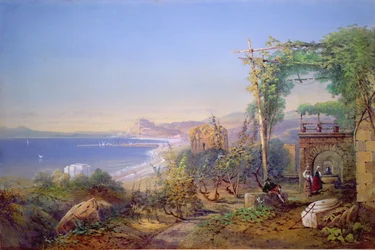 Castille en de Baai van Baia, Pozzuoli, 1866